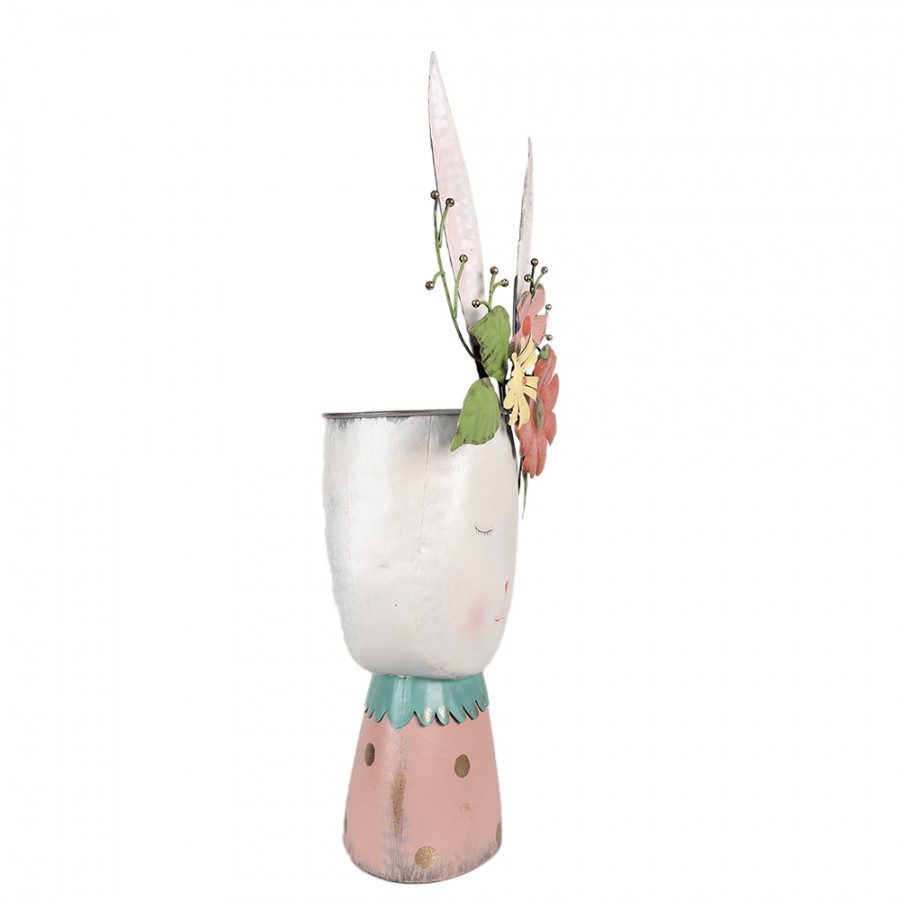 Vaso decorativo coniglio in metallo  - H.62x19x29 cm - Clayre e Eef